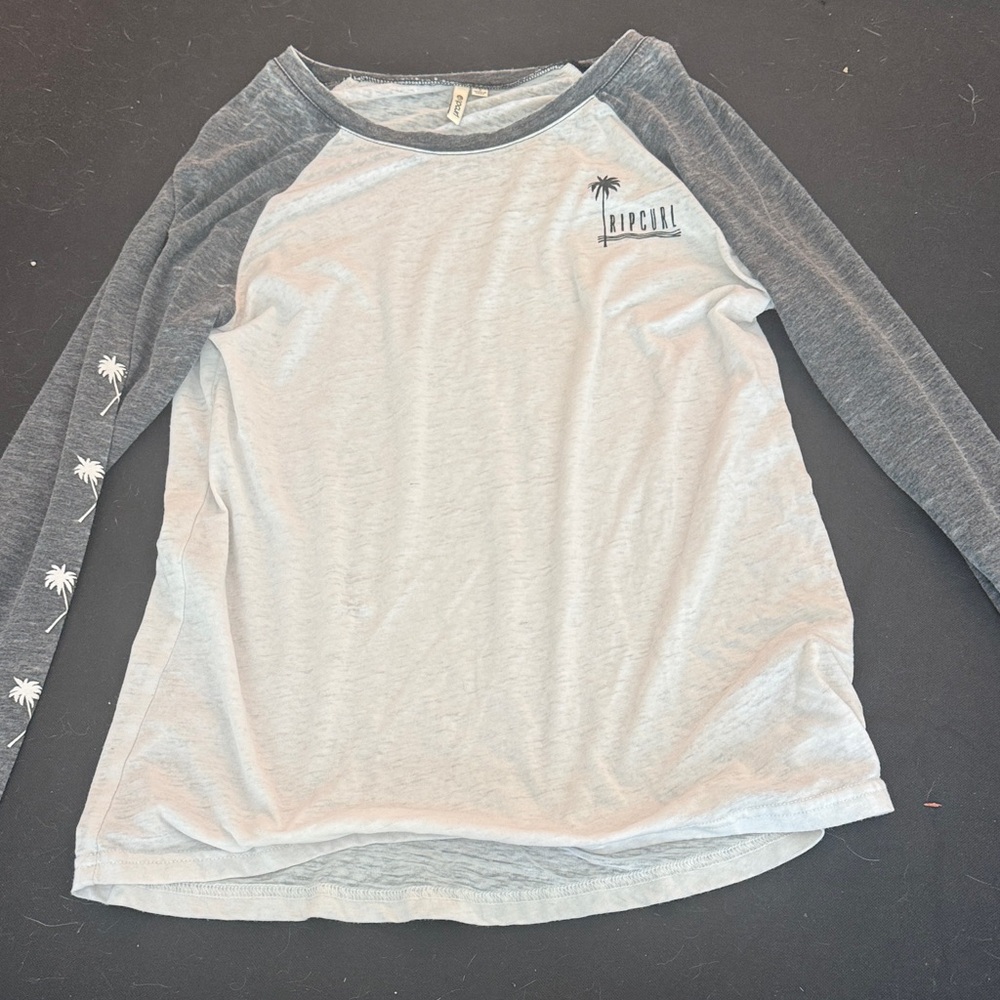 Rip Curl Kids Light Gray and Dark Gray Long Sleeve Tee